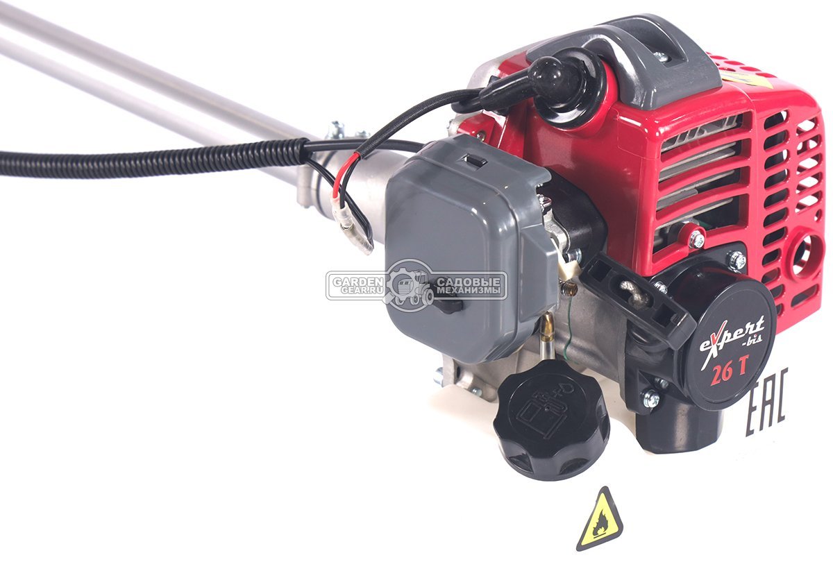 Бензокоса Expert-bis 26T (PRC, 25.4 куб.см., 0.75 кВт/1.0 л.с., нож 3T + леска 2,4 мм., неразборный вал, Т-рукоятка, 5.0 кг)