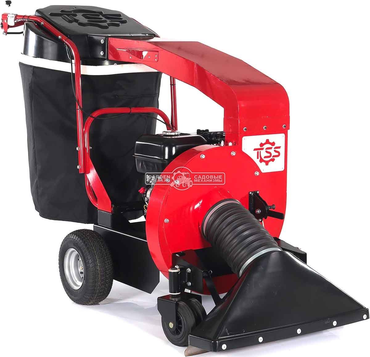 Садовый пылесос бензиновый TOSS LV-250 самоходный (RUS, 74 см., Evoline / Zongshen GB270, мусоросборник 290 л., 90 кг.)
