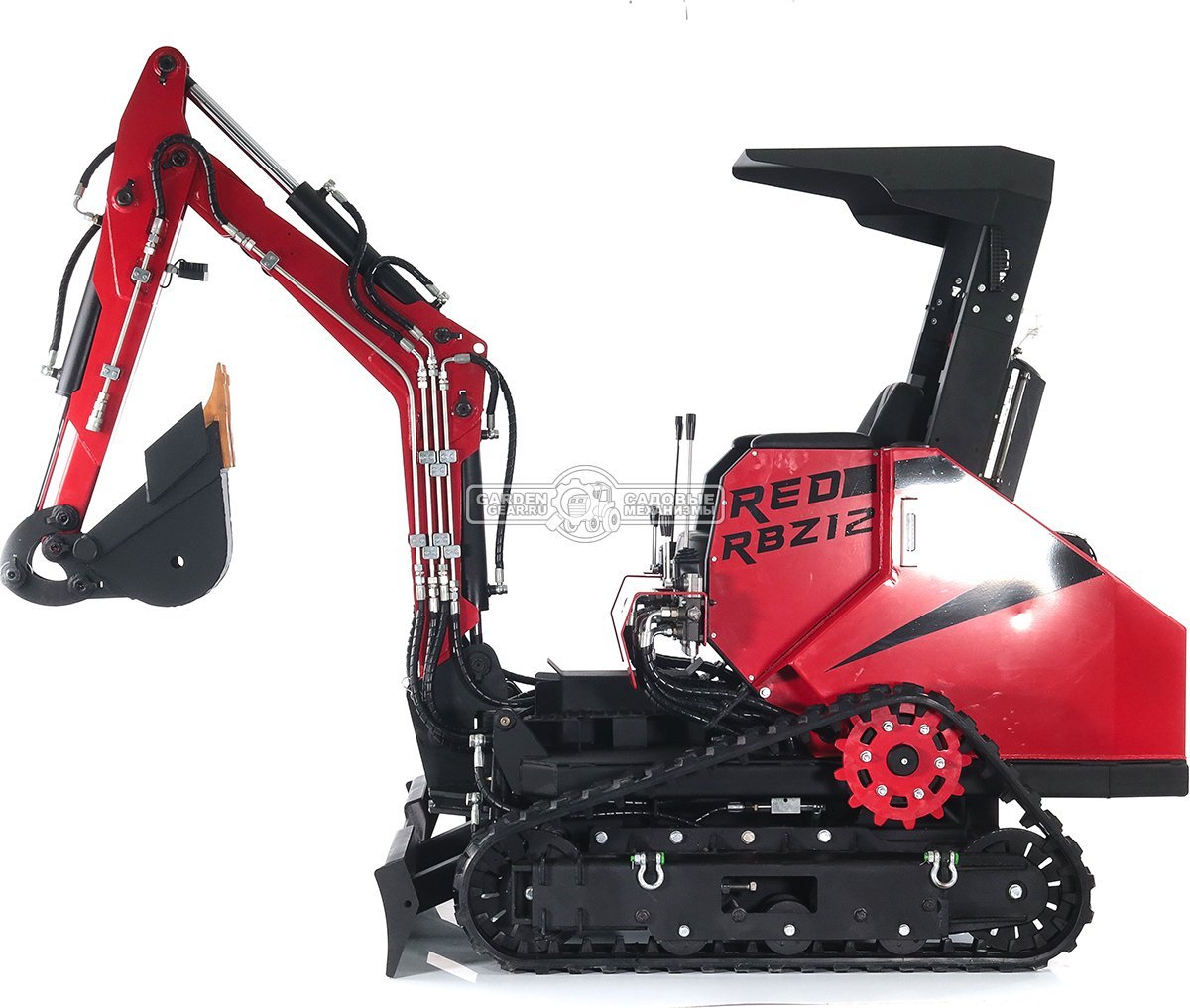 Гусеничный экскаватор RED Rhino RBZ-12 максимальная комплектация, Zongshen GB750EFI 30 л.с., глубина копания 2,1 м., ковш 250 мм., 1300 кг.
