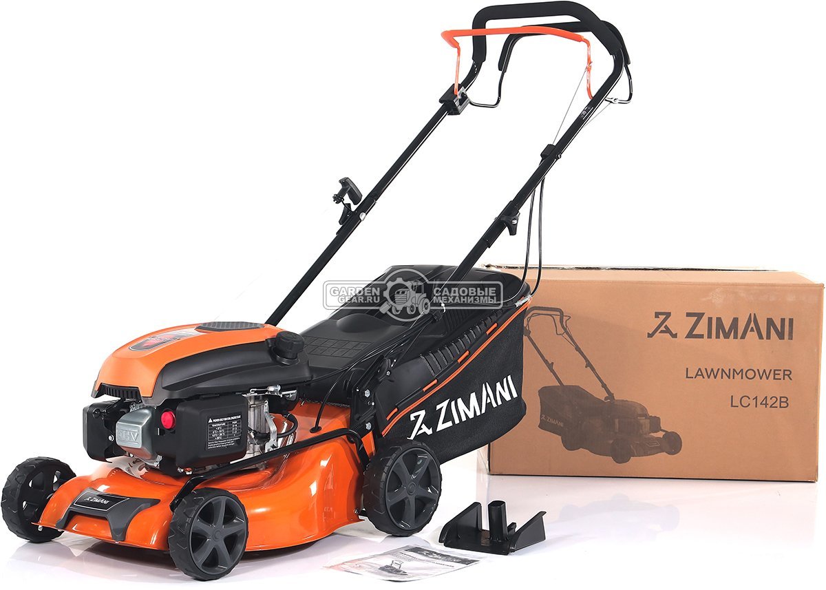 Газонокосилка бензиновая ZimAni LC142B (PRC, 42 см, 145 см3, Quattro Blade, 45 л, 23 кг)