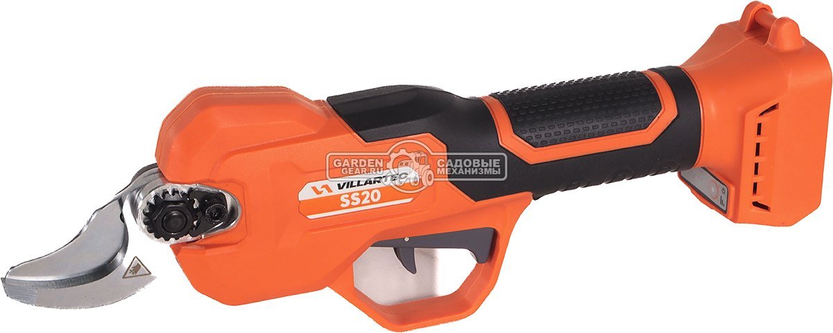 Аккумуляторный секатор Villartec SS20 с АКБ 2 А/ч и ЗУ (PRC, Li-Ion, BL, 20В, ветки до 27 мм, 1.0 кг.)