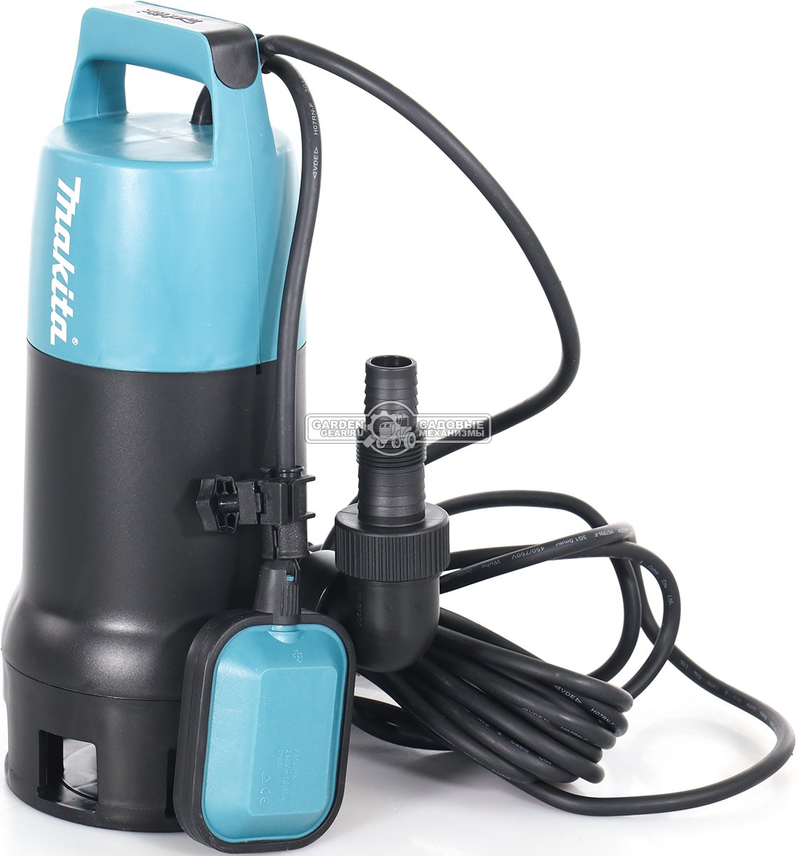 Дренажный насос для грязной воды Makita PF1010 (PRC,1100 Вт, 240 л\м, 10 м, 7.22 кг)