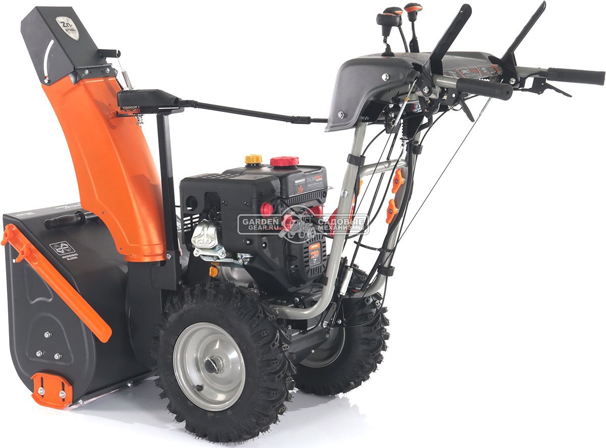 Снегоуборщик Daewoo DAST 224 MY2024 (PRC, 60 см, Daewoo, 220 см3, эл/стартер 220В, скорости 6/2, фара, подогрев рукояток, дифференциал, 93 кг)