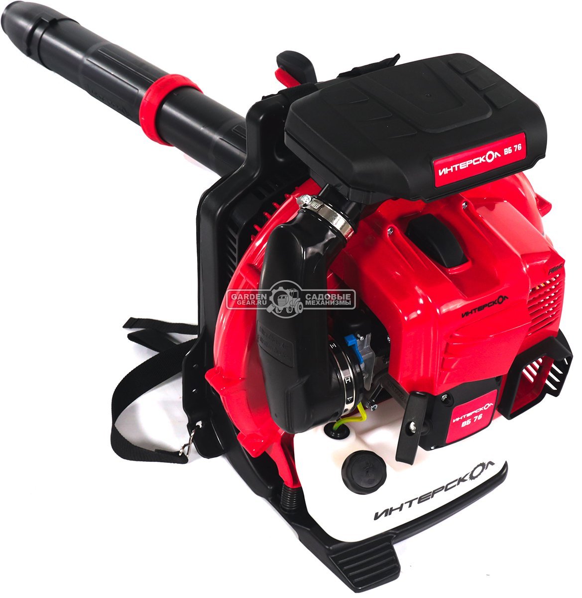 Воздуходувка бензиновая ранцевая Интерскол ВБ 76 (PRC, 75.6 куб.см.,82 м/с, 1760 м3/ч, 12.4 кг)