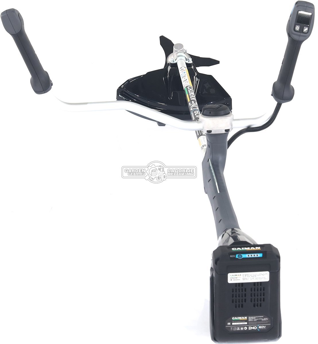 Мотокоса аккумуляторная Caiman ENO BCTi с АКБ B6040 и ЗУ C6025 (RUS, BL 60В, Standart Connect, T-рукоятка, нож 3T + леска 2,4 мм, 5,9 кг.)