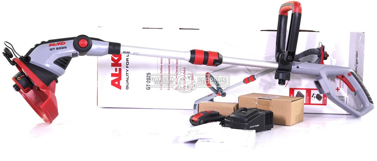 Триммер аккумуляторный Al-ko GT 2025 Easy Flex с АКБ 2.5 А/ч и ЗУ (PRC, Li-Ion 20В, леска, 2.4 кг)