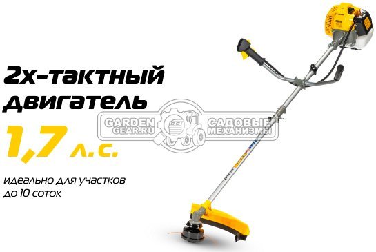 Бензокоса Champion T443-2 (PRC, 42.7 куб.см., 1.25 кВт/1.7 л.с., диск 40T/255 + леска 2.4 мм, разборная, 7.8 кг)