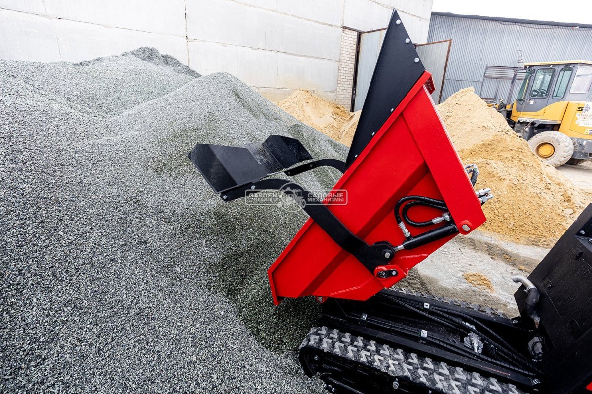Мини-думпер гусеничный RED RDB-800 Lifan 15 л.с., грузоподъемность до 800 кг., кузов 400 л., 520 кг.
