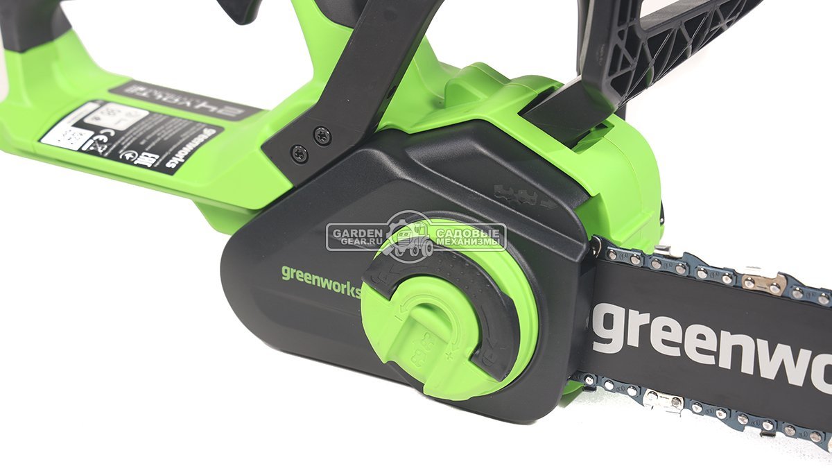 Пила аккумуляторная цепная GreenWorks G24CS25 10&quot; c АКБ 4 А/ч и ЗУ (PRC, 24В, 3/8&quot;-1.1-46E, 2.7 кг)