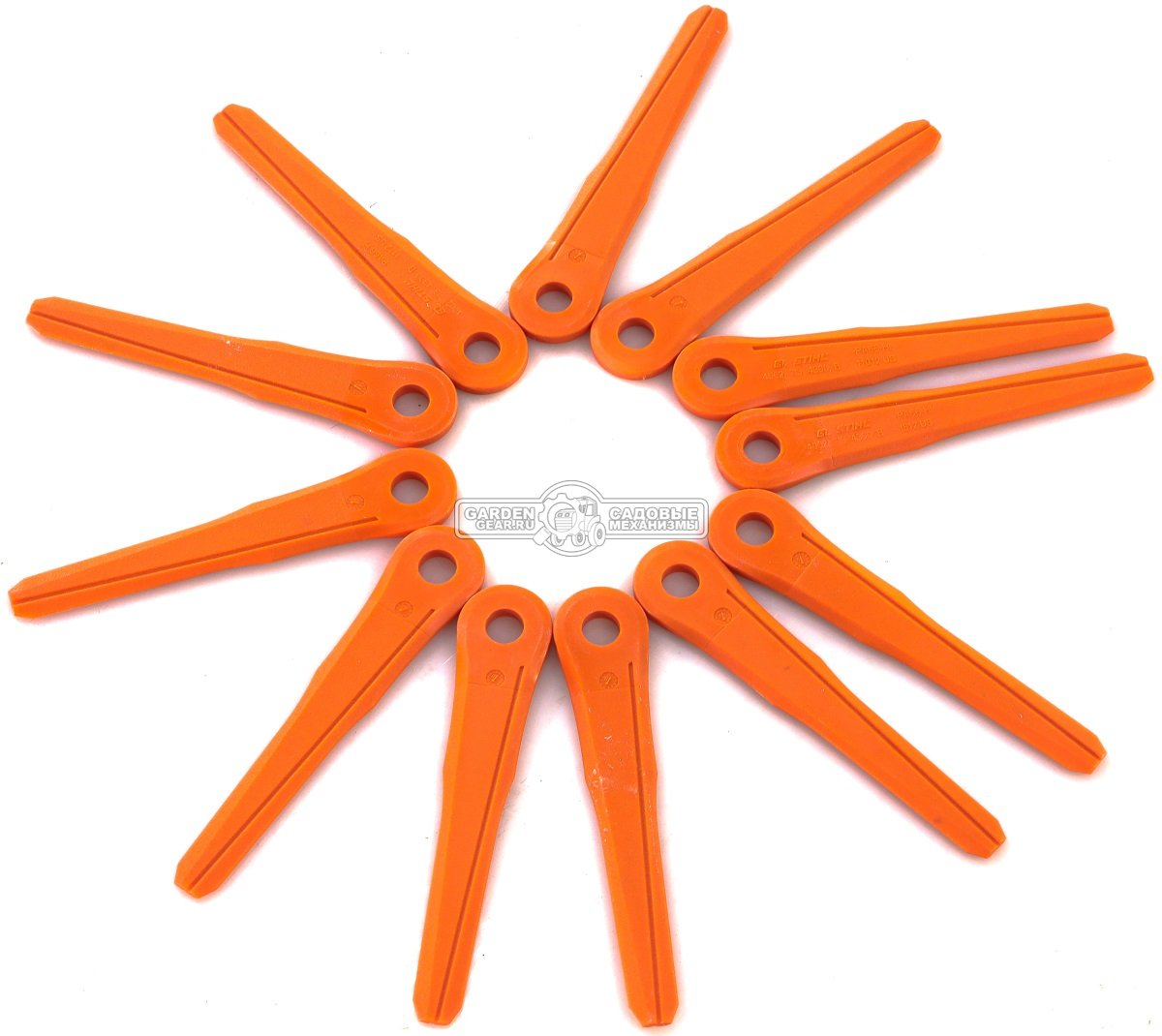 Набор пластиковых ножей Stihl PolyCut для 7-3 / 27-3 / 28-2 / 47-3 (12 шт.) оранжевые