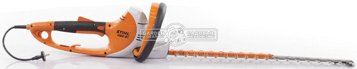 Кусторез электрический Stihl HSE 81 нож 60 см (650 Вт, расстояние между зубьями 36 мм., поворотная рукоятка, 4.2 кг)