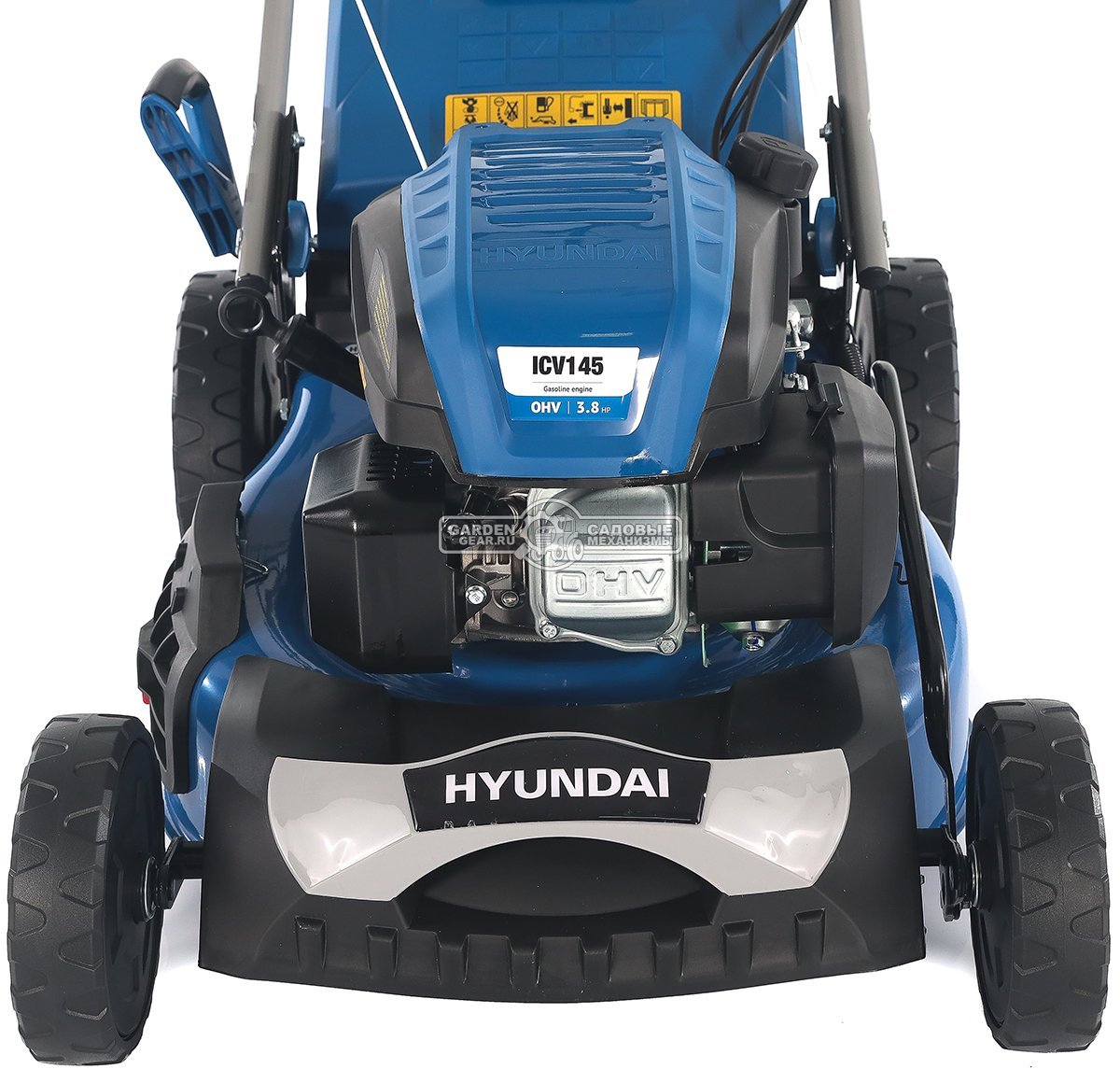 Газонокосилка бензиновая Hyundai L 4610S (PRC, 46 см, Hyundai, 145 см3, 65 л, сталь, 3 в 1, 33.8 кг)