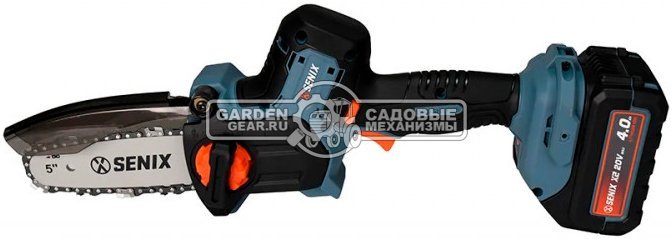 Аккумуляторный цепной сучкорез - минипила Senix CSX2-M3-EU без АКБ и ЗУ (PRC, 20В, шина 5"/13 см, 1/4"-1.1-32E, 1.5 кг)