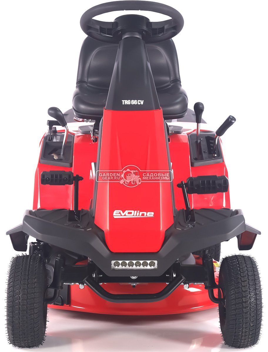 Садовый минирайдер Evoline TRG 66 CV (PRC, EVOline, 224 куб.см., вариатор CVT, травосборник 150 л, ширина кошения 66 см, 3 в 1, 130 кг)