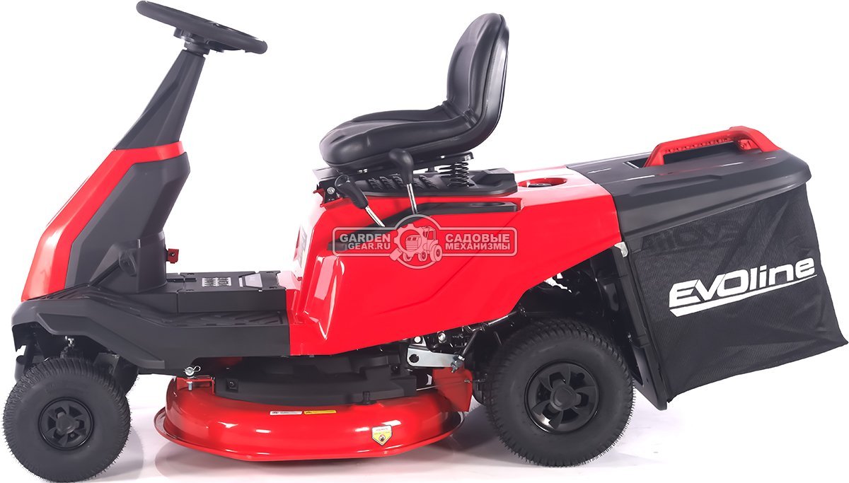 Садовый минирайдер Evoline TRG 66 CV (PRC, EVOline, 224 куб.см., вариатор CVT, травосборник 150 л, ширина кошения 66 см, 3 в 1, 130 кг)