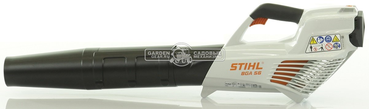 Воздуходувка аккумуляторная Stihl BGA 56 без АКБ и ЗУ (AUT, 36В Compact, макс. расход воздуха 600 м3/ч, скорость 54 м/с., 2,1 кг.)