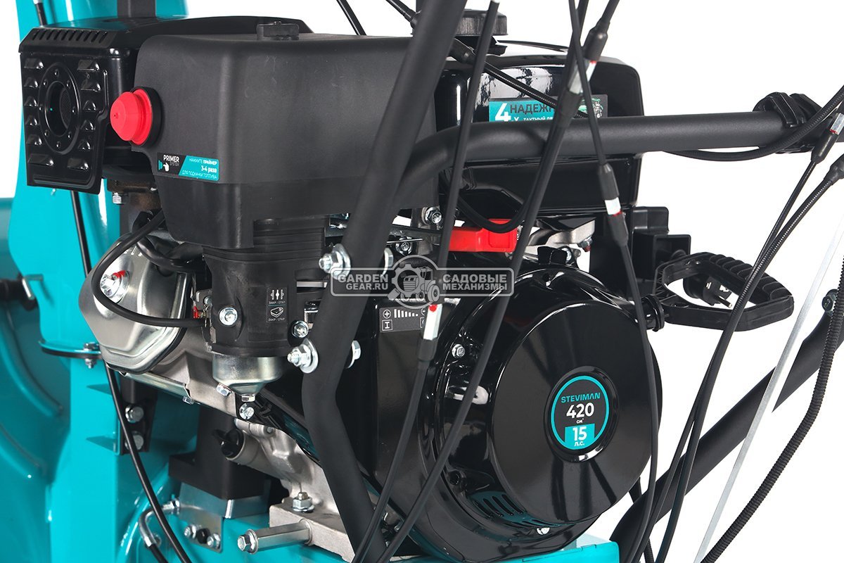 Снегоуборщик Steviman SXT-72E гусеничный (RUS, 72 см, Korona 420 см3, эл/стартер 220В, фара, скорости 6/2, 103 кг)