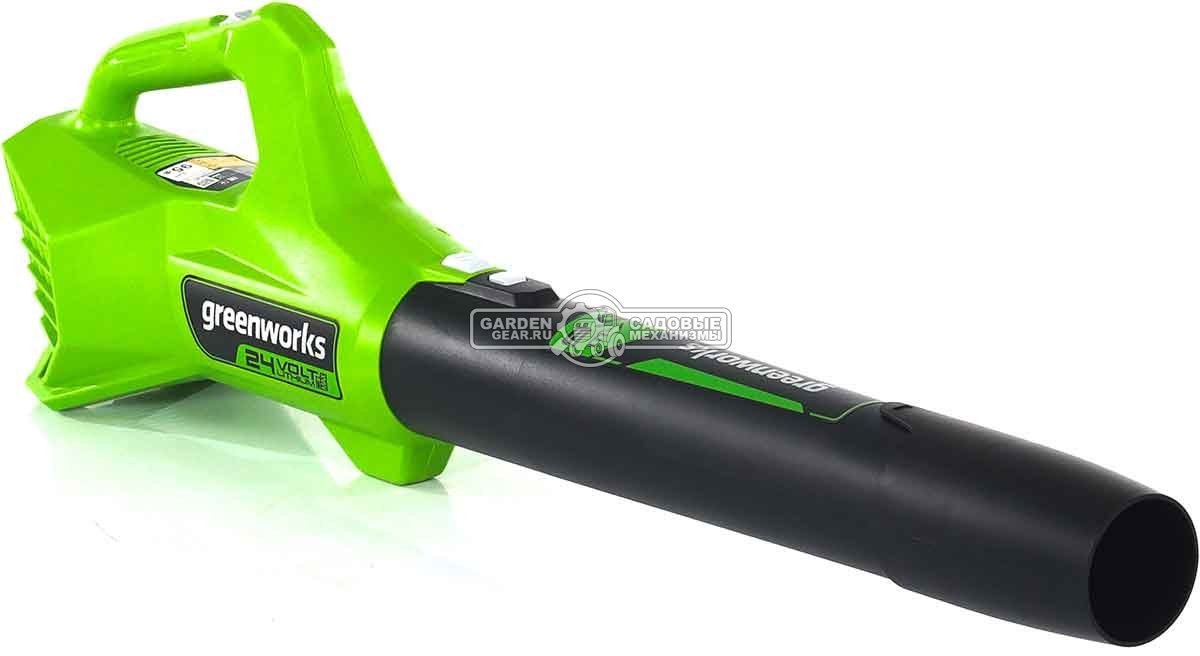 Воздуходувка аккумуляторная GreenWorks G24AB без АКБ и ЗУ (PRC, 24В, 145 км/ч, 1.7 кг)