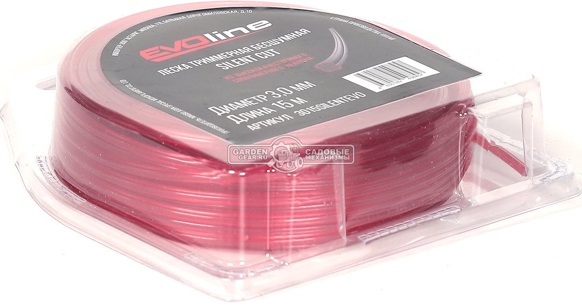 Леска EVOline 3,0 мм, 15 м, витой квадрат, бесшумная