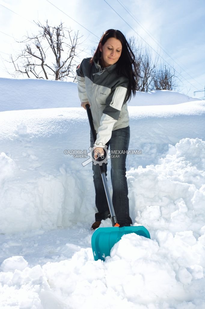 Лопата Gardena KST 40 для уборки снега 40 см., пластиковая кромка (без рукоятки, комбисистема)
