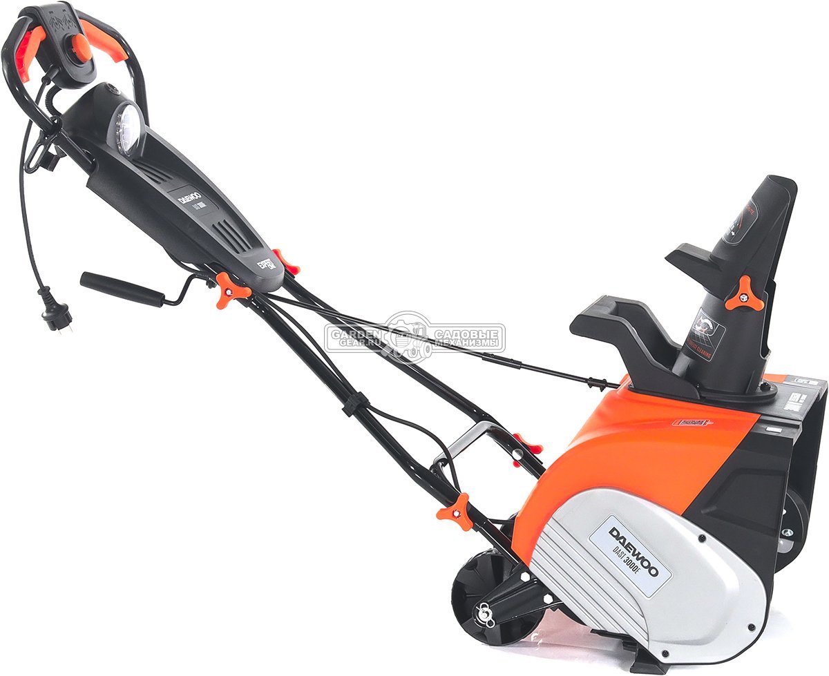 Снегоуборщик электрический Daewoo DAST 3000E (PRC, 51 см., 3000 Вт., LED фара, 16,8 кг.)