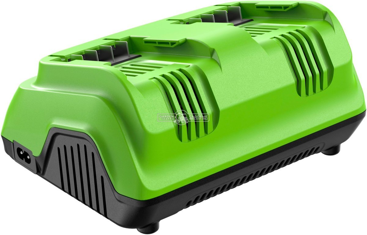 Зарядное устройство GreenWorks G24X2C8 ультрабыстрой зарядки двойное для аккумуляторов 24В (8А / 2х4А)