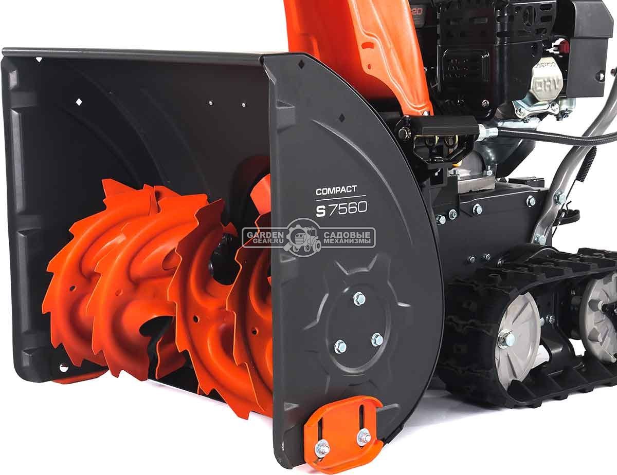 Снегоуборщик Daewoo S 7560 гусеничный (PRC, 61 см., Daewoo, 220 см3, скорости 6/2, фара, 78 кг)