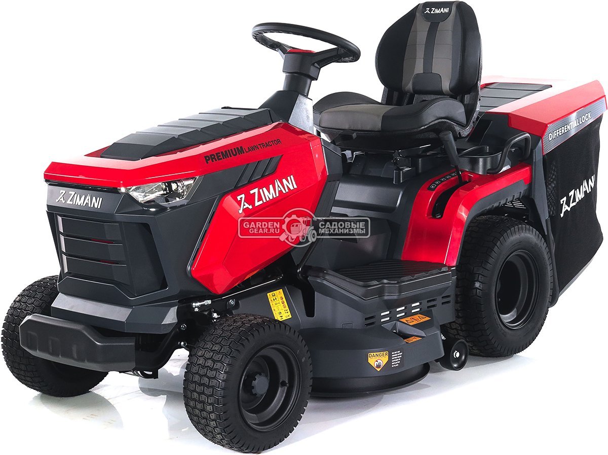 Садовый трактор ZimAni TC97HLD (PRC, Loncin 452 куб.см., гидростатика, дифференциал, травосбор. 320 л, шир. кошения 97 см, LED панель, 190 кг)