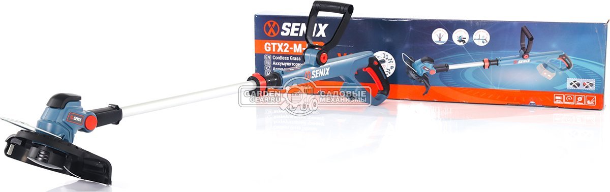 Триммер аккумуляторный Senix GTX2-M-EU без АКБ и ЗУ (PRC, 20В, телескопич. штанга, леска 1.6 мм, 2.0 кг)