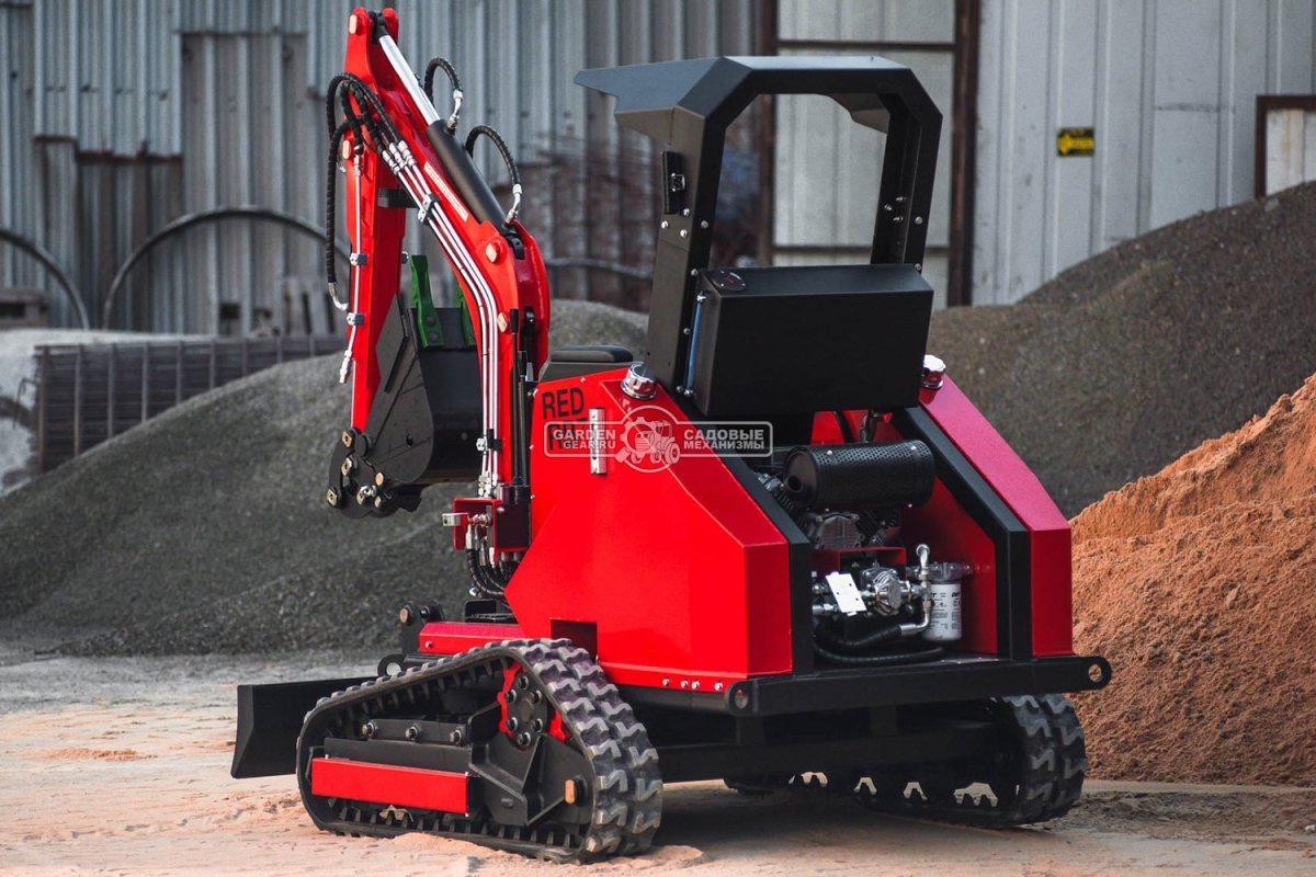 Гусеничный экскаватор RED Rhino RBZ-12 максимальная комплектация, Zongshen GB750EFI 30 л.с., глубина копания 2,1 м., ковш 250 мм., 1300 кг.