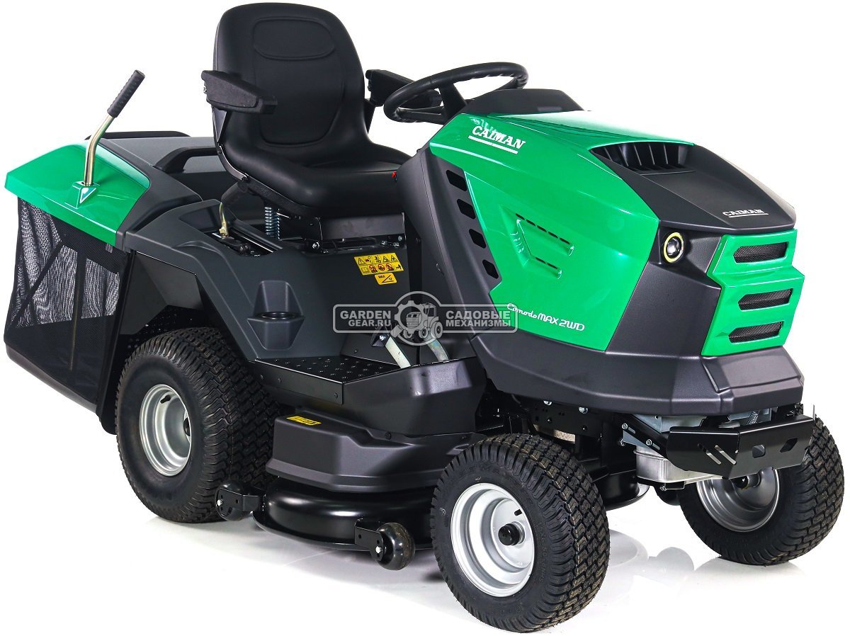 Садовый трактор Caiman Comodo Max 2WD 107D2C2 (CZE, Caiman V-Twin, 708 куб.см., гидростатика, дифференциал, травосборник 380 л., 102 см., 285 кг.)