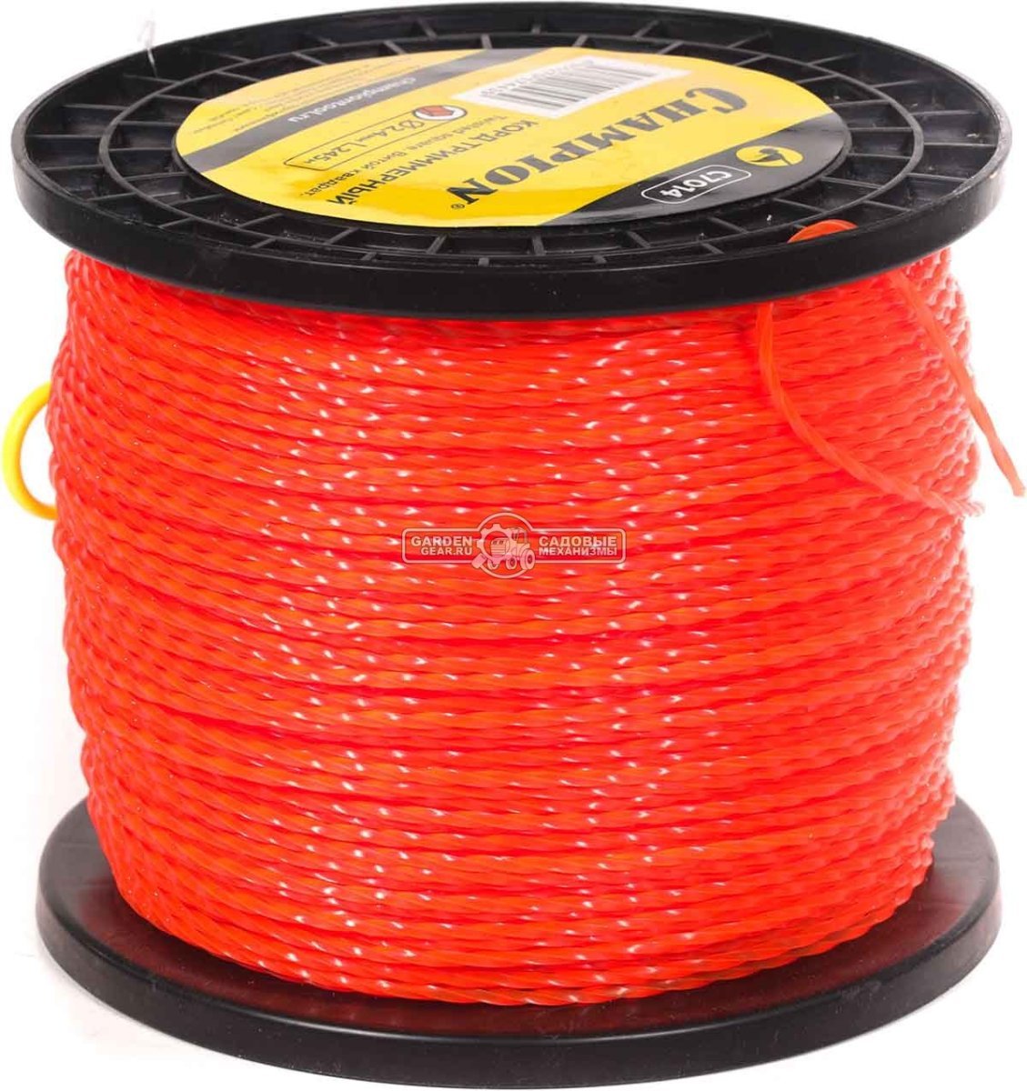 Леска триммерная Champion Twisted Square 2,4 мм., мононить, витой квадрат, 245 м. + нож для корда