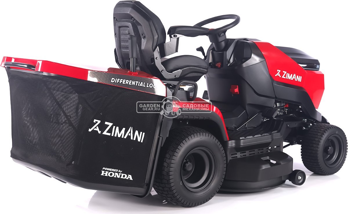 Садовый трактор ZimAni TC242HVD (PRC, Honda 688 куб.см., гидростатика, дифференциал, травосбор. 320 л, шир. кошения 107 см, LED панель, 195 кг)
