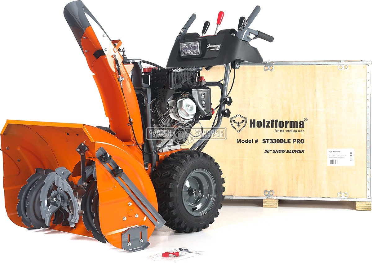 Снегоуборщик Holzfforma ST330DLE PRO Quattro Auger (PRC, 76 см, LCT Snow Storm 414 см3, эл/стартер 220В, LED фара, AutoTurn, скорости 6/2, 115 кг.)