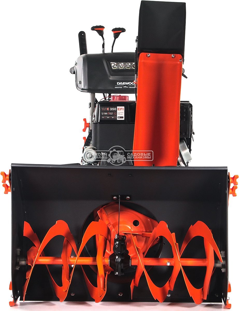 Снегоуборщик Daewoo DAST 430 (EFI) гусеничный (PRC, 76 см, Daewoo WXE 350 EFI, 310 см3, запуск от аккумулятора, фара, гусеницы Arctic track, 125 кг.)