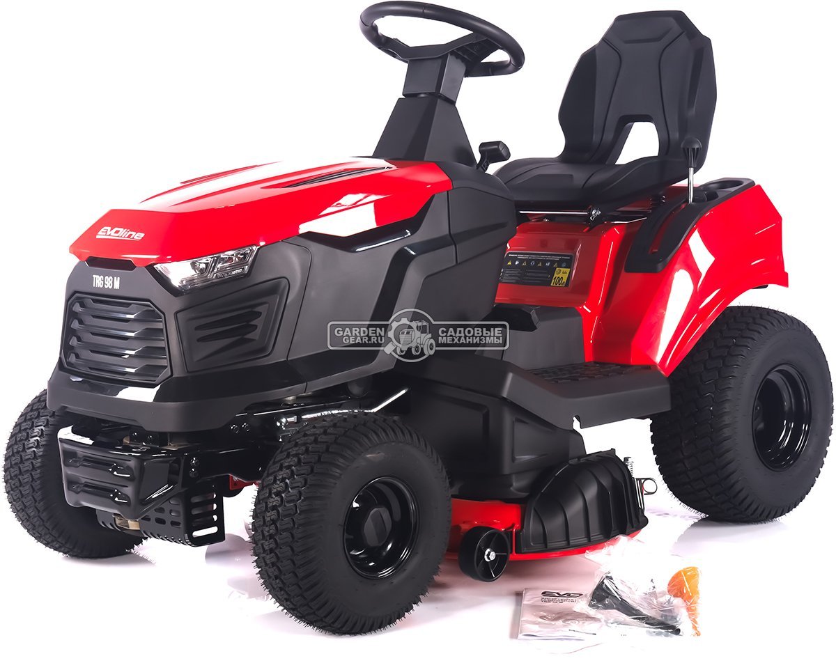 Садовый трактор Evoline TRG 98 M (PRC, Loncin 452 куб.см., механика, ширина кошения 96 см, боковой выброс, 182 кг)