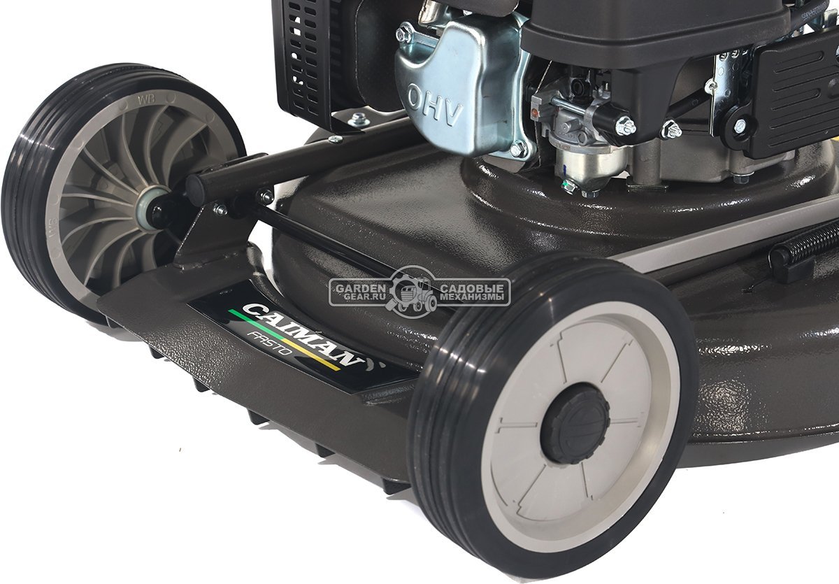 Газонокосилка бензиновая несамоходная Caiman Fasto SD 55CP с боковым выбросом (RUS, 55 см., Caiman Green Engine, 196 см3, сталь, 32 кг)