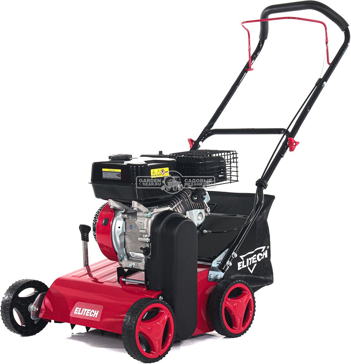Вертикуттер - аэратор бензиновый Elitech СБ 4340Т (PRC, 40 см, 212 см3, 2 вала: ножи + пружины, 35 л, 41 кг)