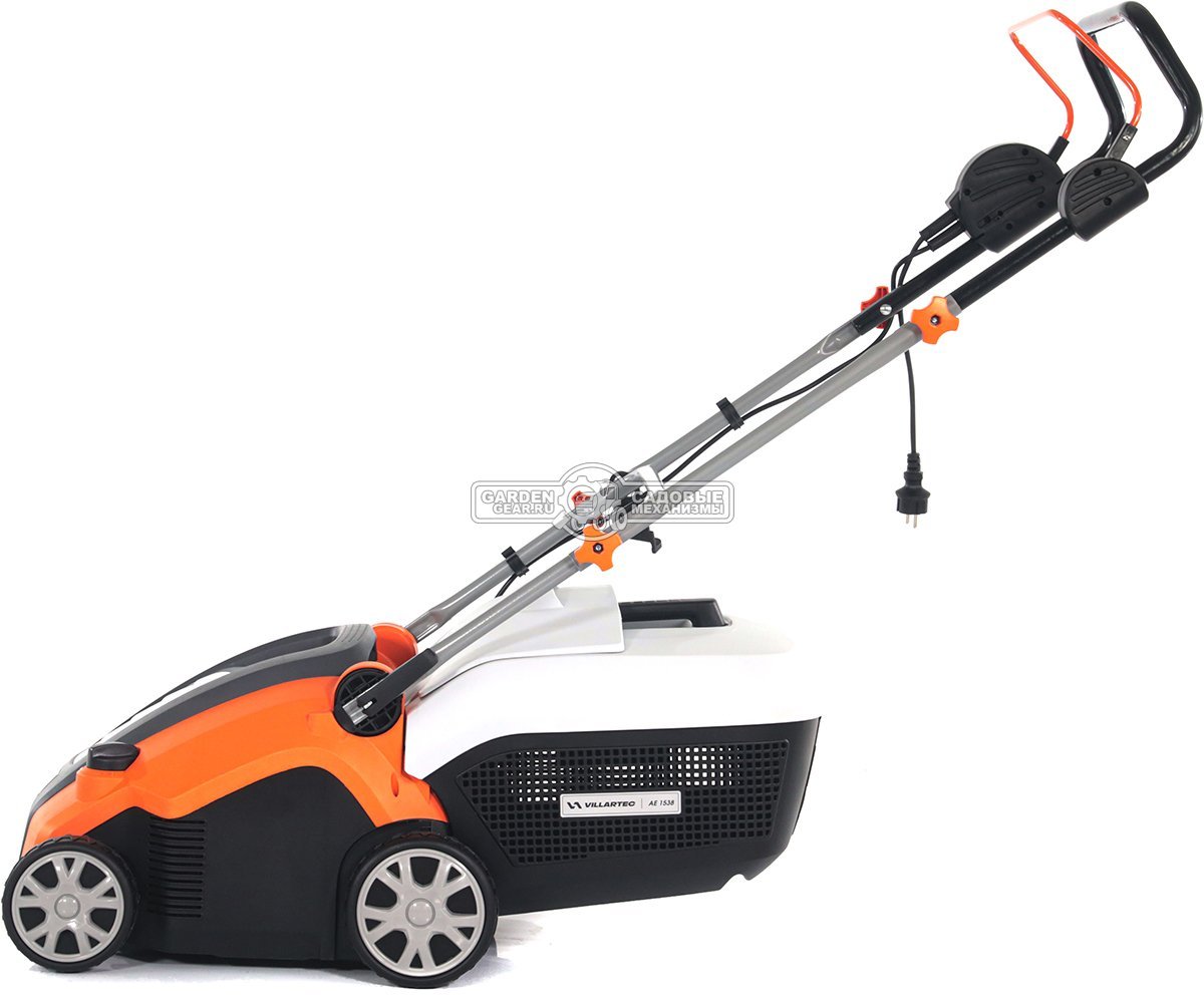 Вертикуттер - аэратор электрический Villartec AE 1538 (PRC, 1500 Вт, 38 см, ножи + пружины, пластик, 50 л, 14 кг)
