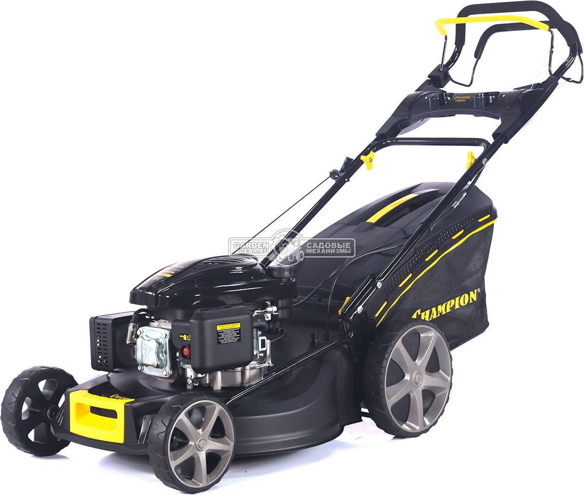 Газонокосилка бензиновая Champion LM5344 Pro (PRC, 53 см, Champion, 196 см3, сталь, 65 л, 4 в 1, 38 кг)