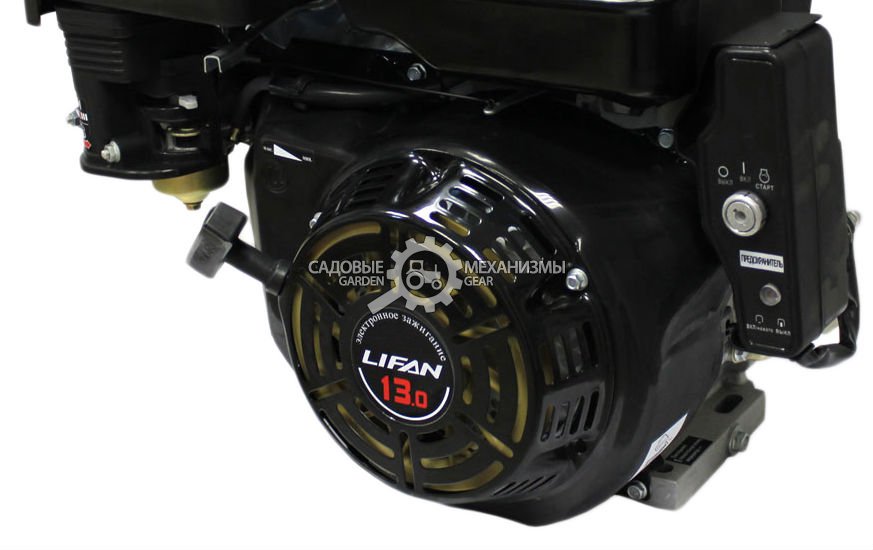 Бензиновый двигатель Lifan 190FD (PRC, 15 л.с., 420 см3. диам. 25 мм шпонка, электростартер. 34 кг)
