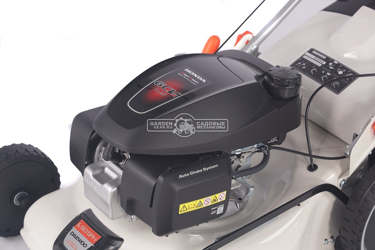 Газонокосилка бензиновая Daewoo L 50SPH (PRC, 48 см, Honda GCV145, 145 см3, Turbo X Blade, 65 л, сталь, 4 в 1, 32.6 кг)