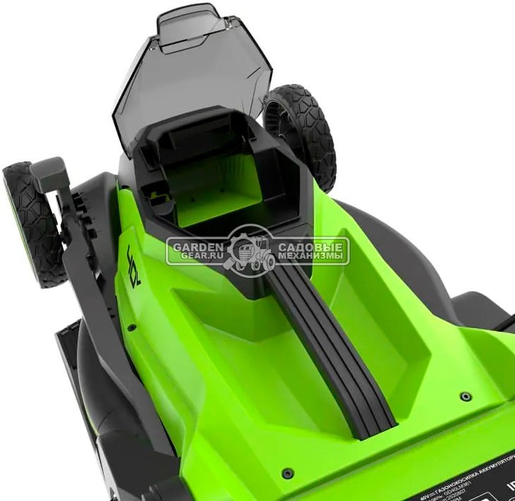 Газонокосилка аккумуляторная GreenWorks GD40LM361 с АКБ 4 А/ч и ЗУ (PRC, BL 40В, 36 см, пластик, мульчирование, 40 л, 13 кг)