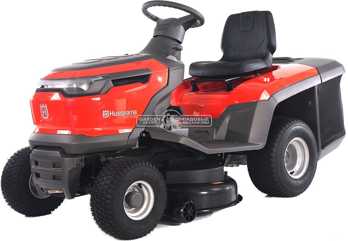 Садовый трактор Husqvarna TC 112 (PRC, Husqvarna 413AE, 413 куб.см., гидростатика, травосборник 220 л., ширина кошения 95 см, 198 кг.)