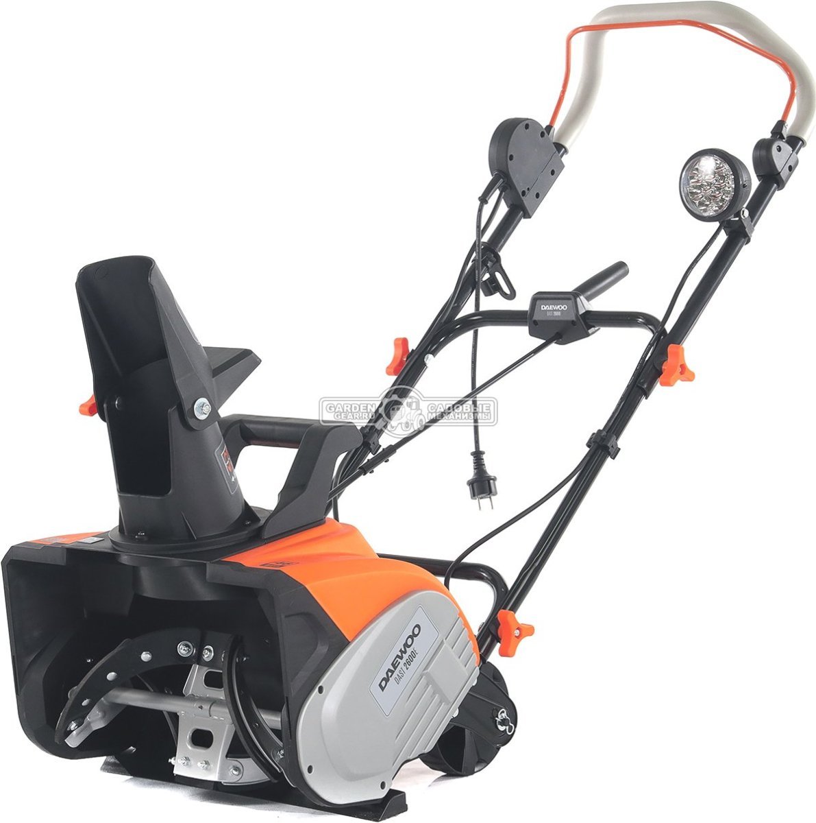 Снегоуборщик электрический Daewoo DAST 2600E (PRC, 46 см., 2600 Вт., LED фара, 15,5 кг.)