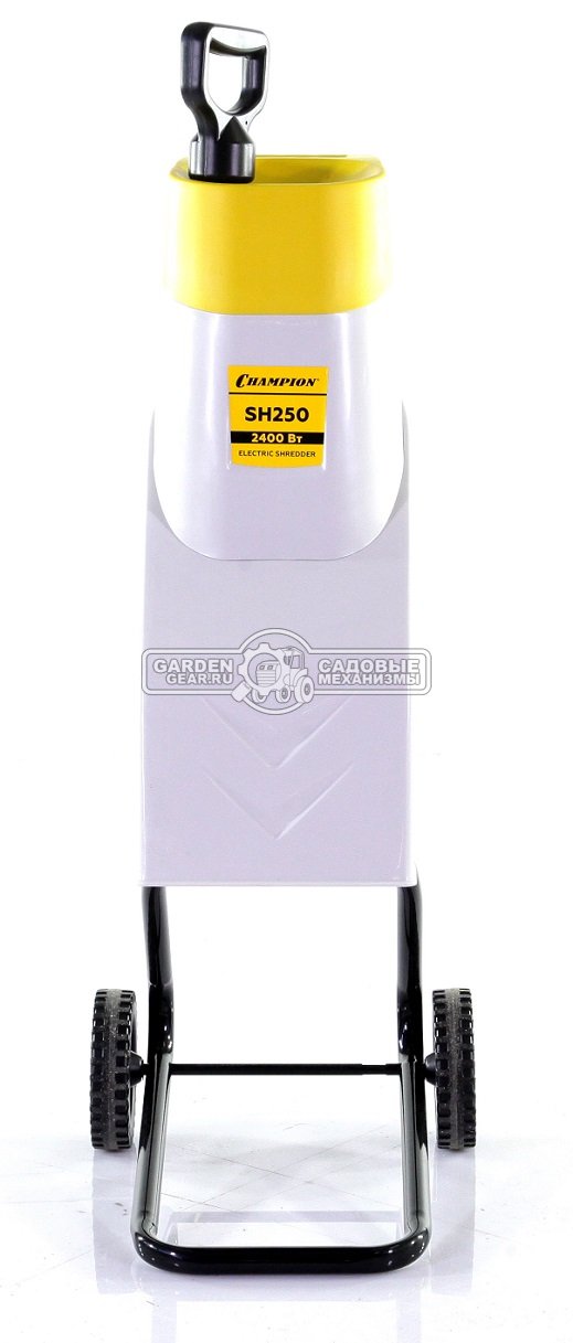Садовый измельчитель веток электрический Champion SH250 (PRC, 2500 Вт., ветки до 40 мм., диск с ножами, 9,8 кг.)