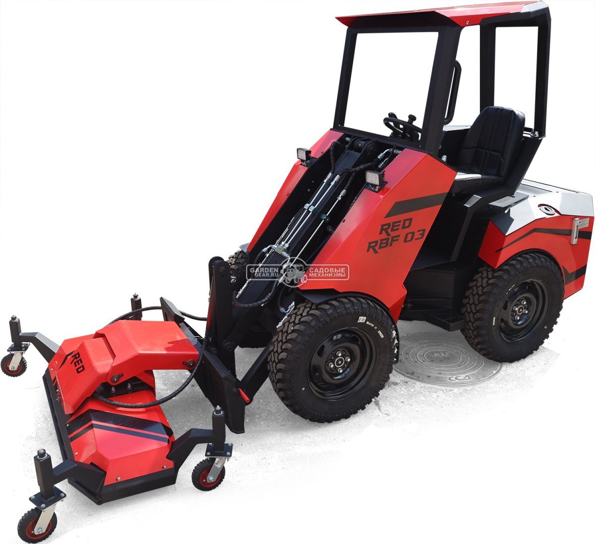Газонокосилка мульчирующая RED для мини-погрузчика, 6 дисков с ножами, ширина 158 см., 190 кг.