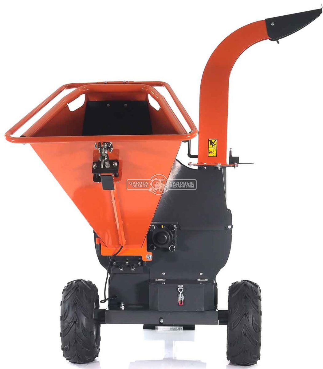 Измельчитель веток ZimAni LS 150 DH (PRC, Loncin 420 куб.см., 15 л.с., с эл. старт, дисковый, ветки до 100 мм, повор. желоб, одноосный прицеп, 250 кг)