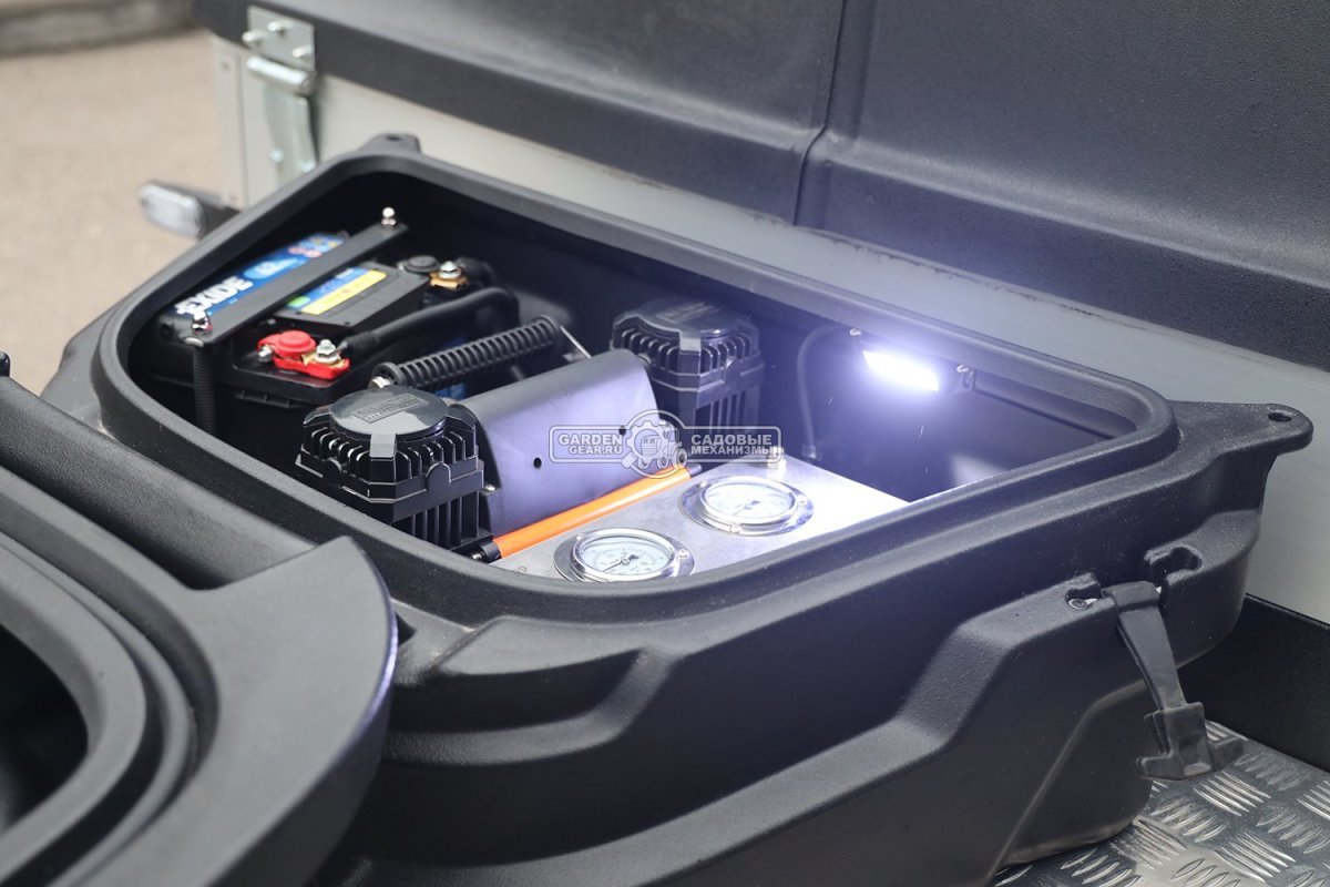 Прицеп с опускающейся платформой на пневмоподвеске Baltic Mechanic Polygon-City PC 750 Спарка для перевозки спецтехники, пневмолифт, крышка, 3500x1500