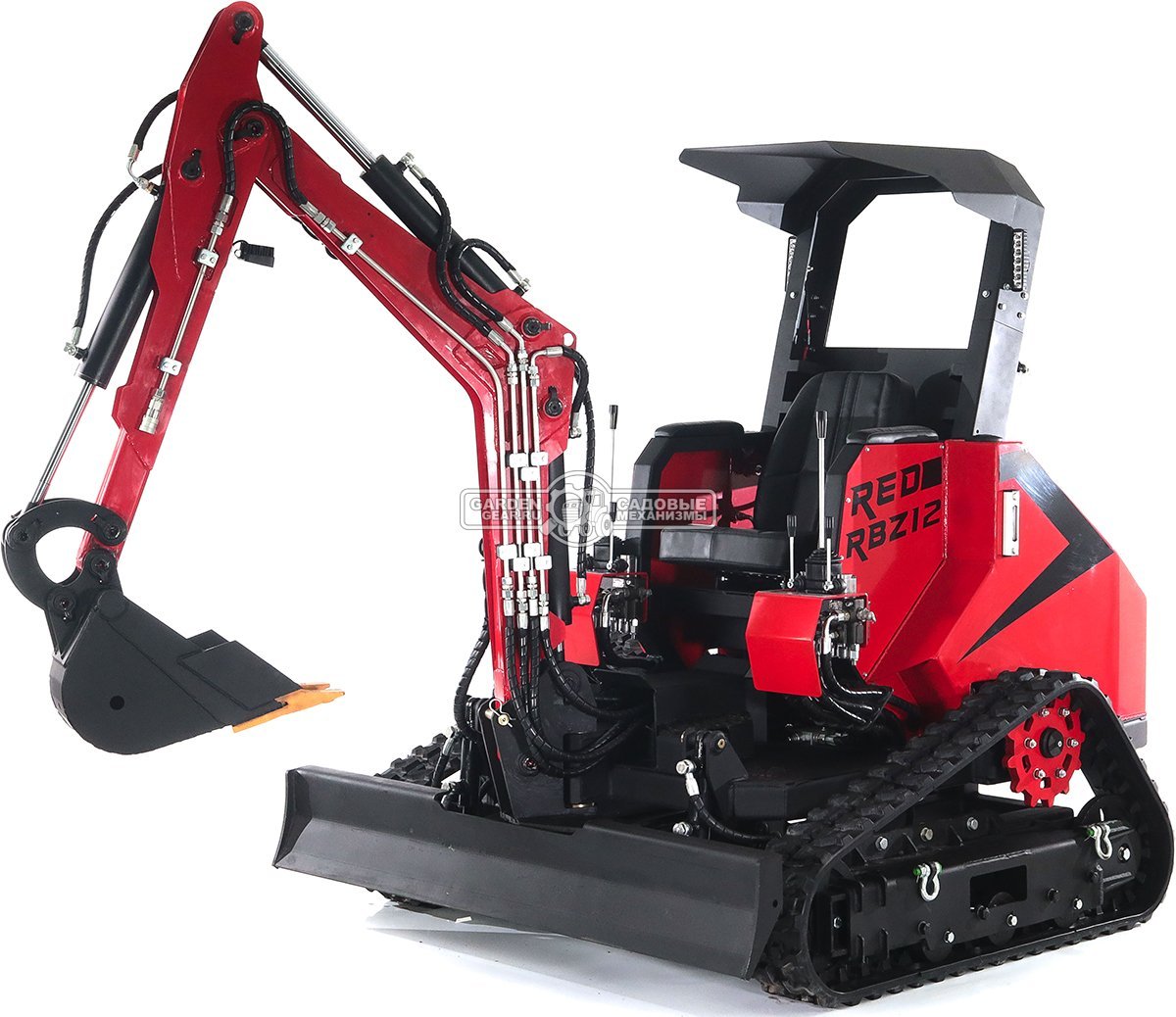 Гусеничный экскаватор RED Rhino RBZ-12 максимальная комплектация, Zongshen GB750EFI 30 л.с., глубина копания 2,1 м., ковш 250 мм., 1300 кг.